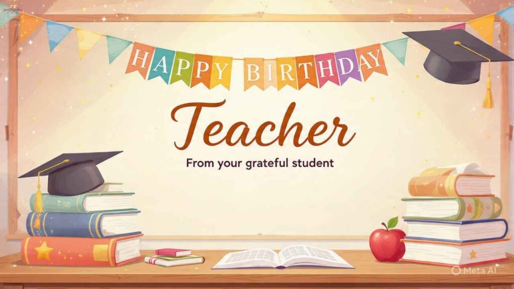 Birthday Wishes for Teacher from Student in English