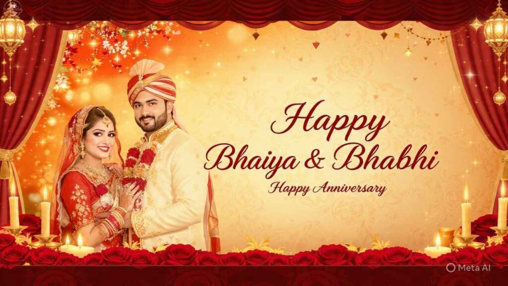 Short Anniversary Wishes for Bhaiya and Bhabhi