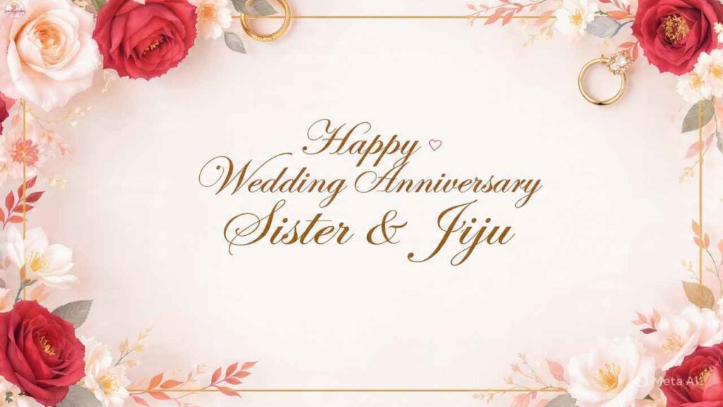 Wedding Anniversary Wishes for Sister and Jiju 2 Line