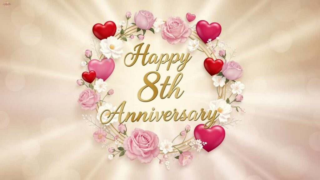 8th Anniversary Wishes for Friends or Family