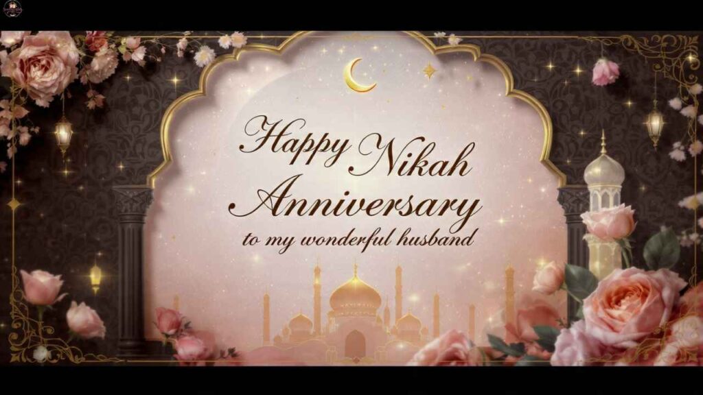 Alhamdulillah Wedding Nikah Anniversary Wishes for Husband