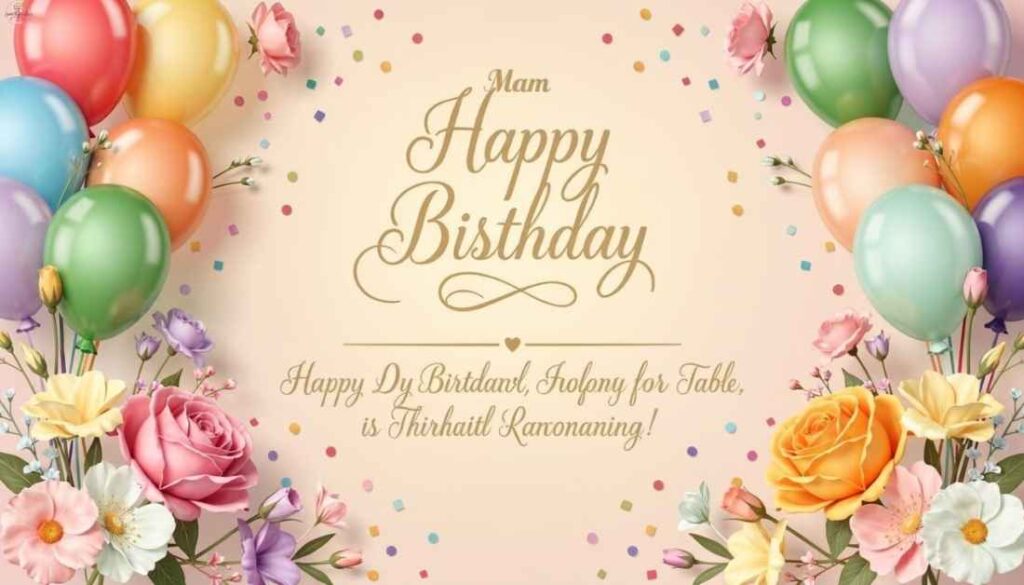 Birthday Wishes for Mam from Student in English