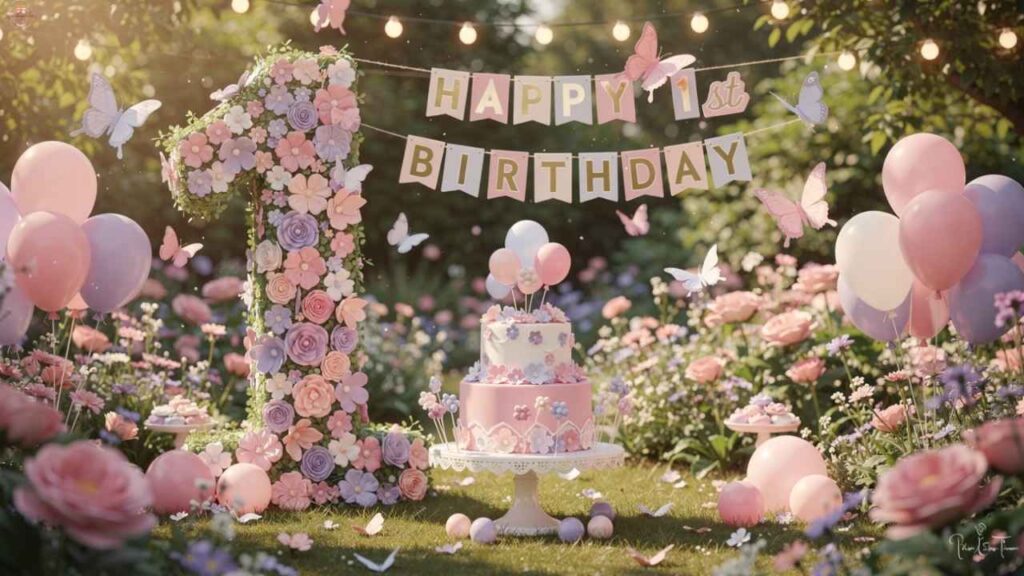 Cute and Playful First Birthday Wishes for Baby Girl