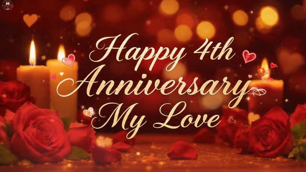 Happy 4th Wedding Anniversary Wishes For Couple