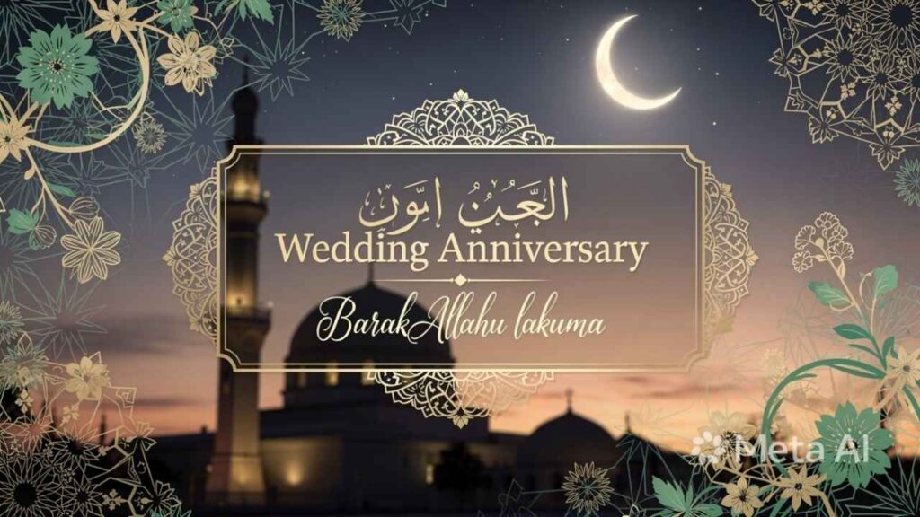 Islamic Wedding Anniversary Wishes for Couple