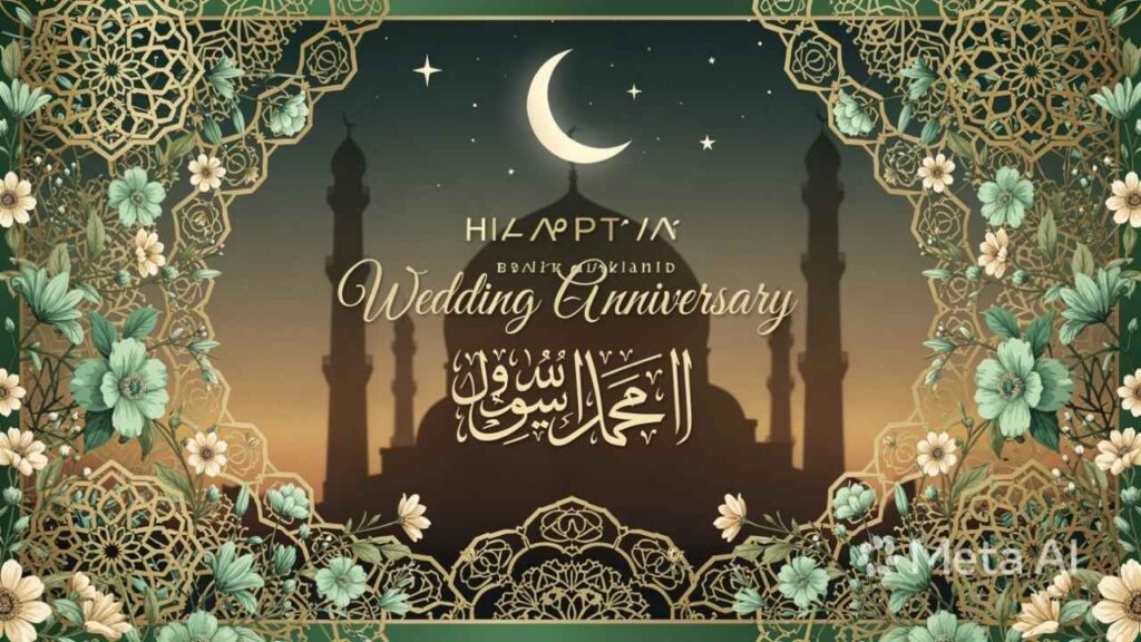 Islamic Wedding Anniversary Wishes for Couple in Arabic