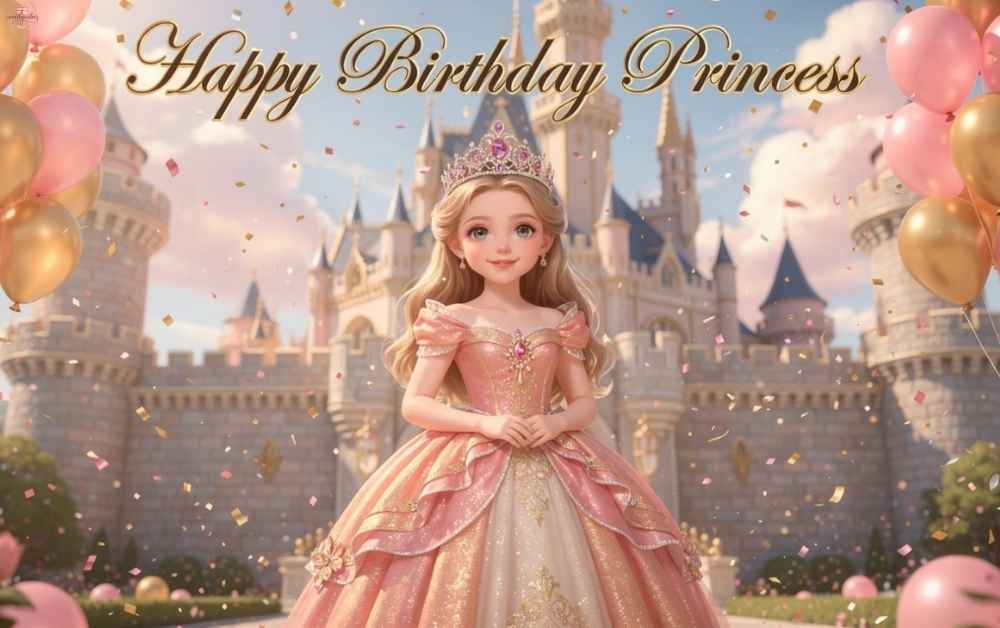 Princess Baby Girl Birthday Wishes for Niece
