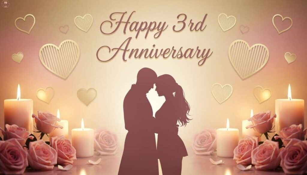 Short 3rd Anniversary Wishes for Husband