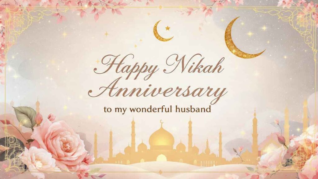 Short Heart Touching Nikah Anniversary Wishes for Husband