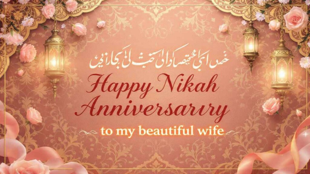 Wedding Nikah Anniversary Wishes to Wife from Husband