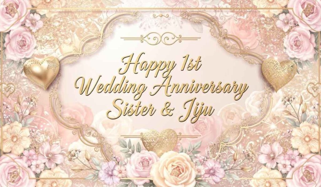 Heartfelt 1st Wedding Anniversary Wishes for Sister and Jiju