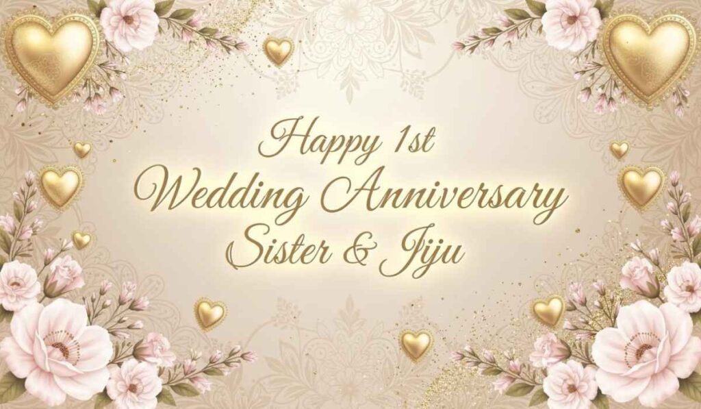 Short and Sweet 1st Wedding Anniversary Wishes for Sister and Jiju