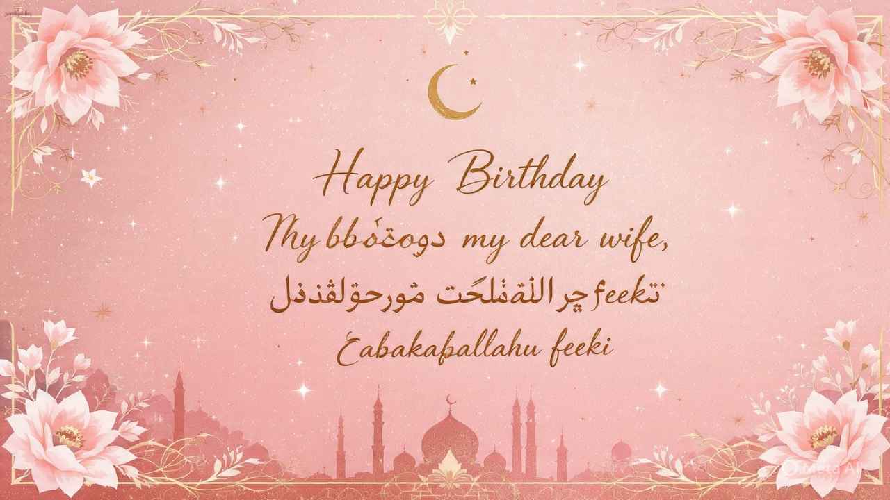 275+ Islamic Birthday Wishes for Wife Love, Duas & Blessings Filled Messages
