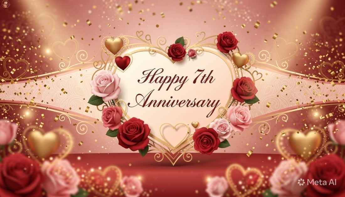 275+ Happy 7th Anniversary Wishes- Purely Heartfelt, Romantic & Special Messages