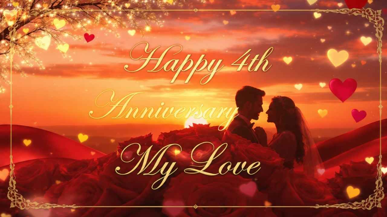 350+ Happy 4th Anniversary My Love Wishes to Melt Their Heart